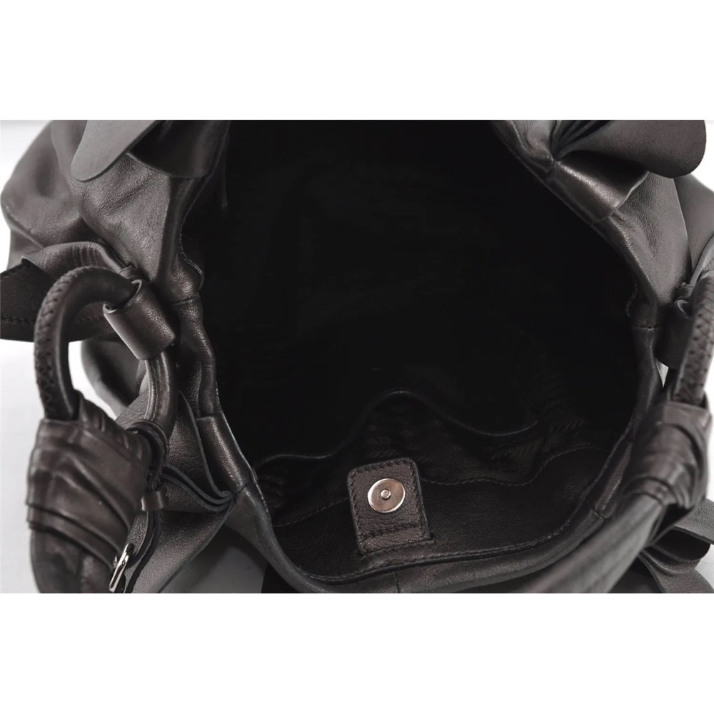 PRADA NAPA LEATHER HOBO SHOULDER BAG - Picture 8 of 16